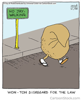 Funny Cartoon Pedestrian in Houston TX