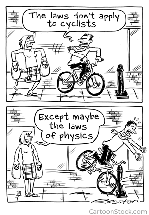 Cartoon of Bicycle Safety in Texas 